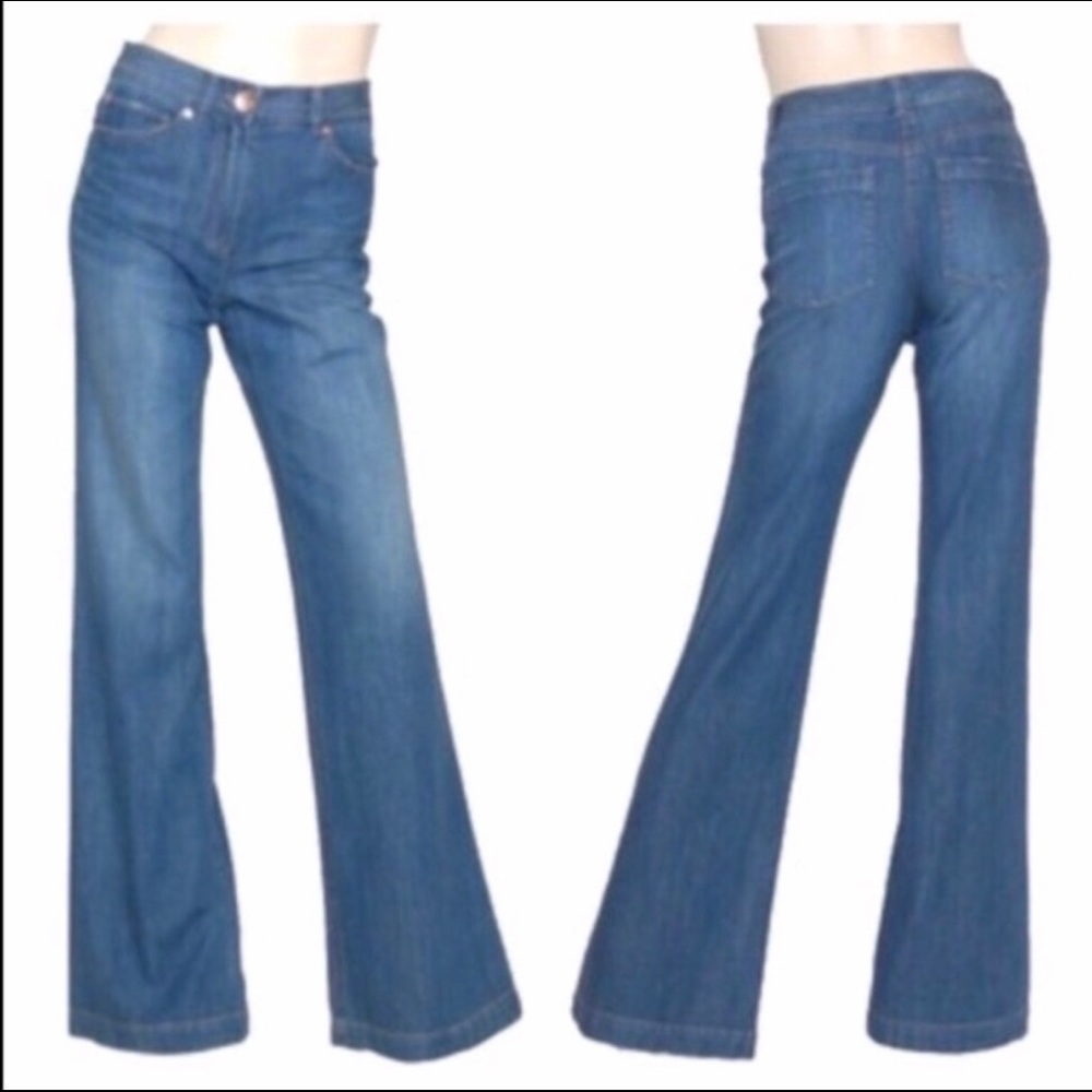 Theory Yalina high waisted wide leg jeans